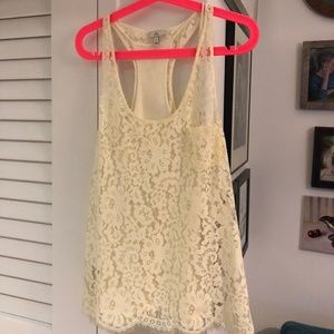 Joie Cream Lace Racer Back Talk w/ Camisole
